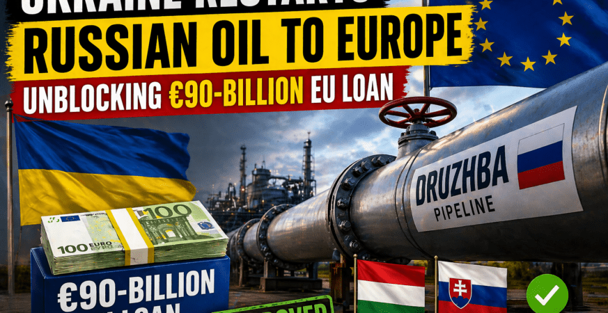 Ukraine Restarts Russian Oil, Unlocks €90 Billion EU Loan