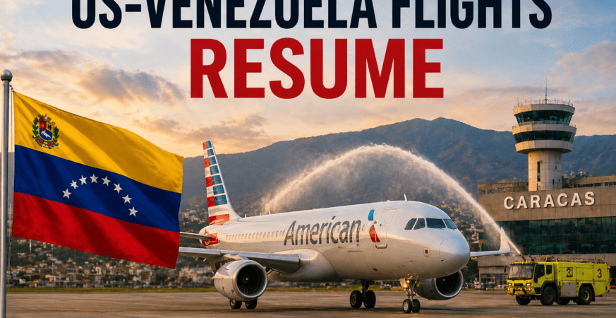 US–Venezuela Flights Resume After 7 Years: First Direct Flight Lands in Caracas