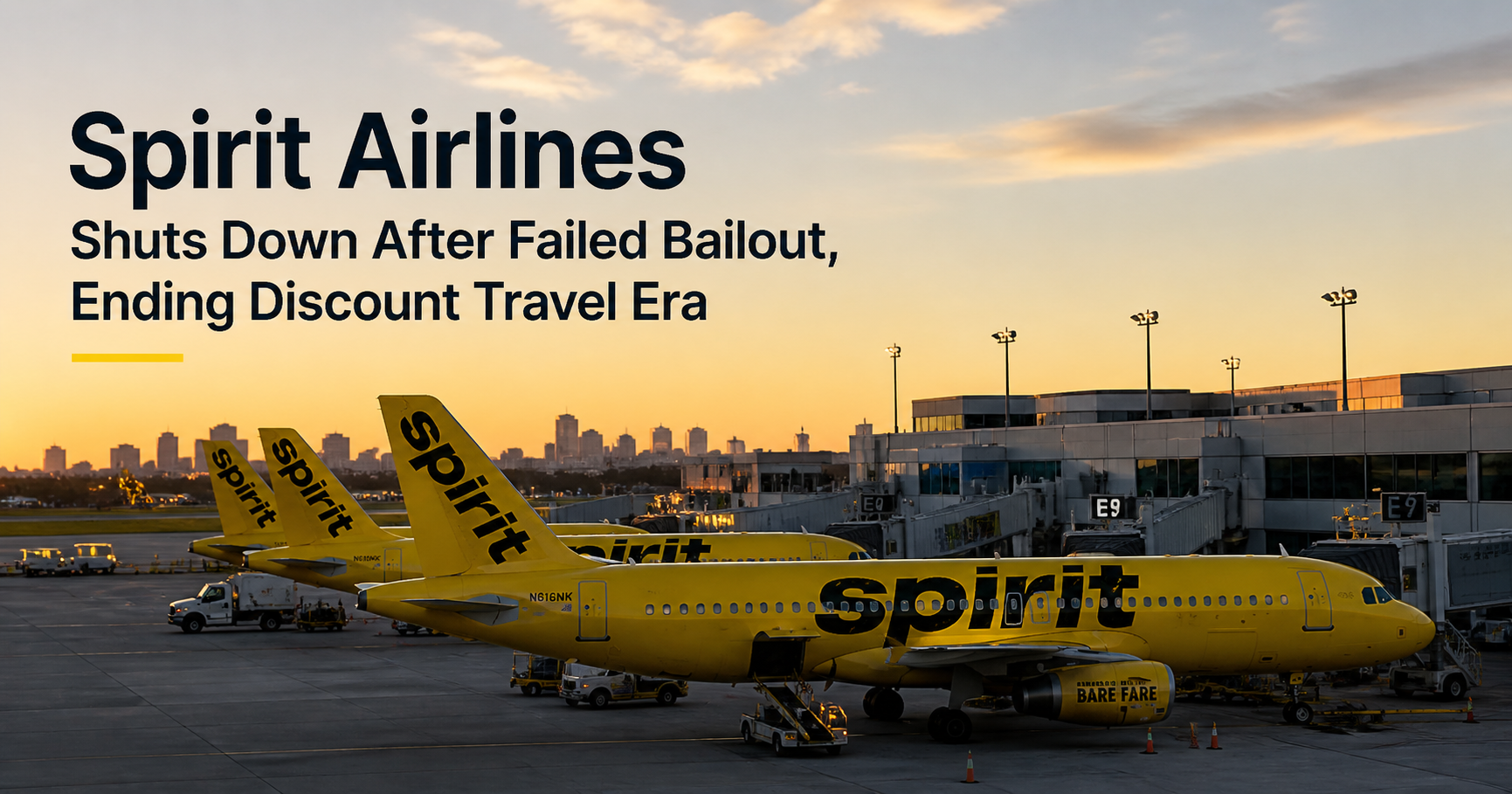 Spirit Airlines Shuts Down After Failed Bailout, 17,000 Jobs Lost